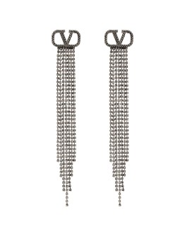 VLOGO crystal drop earrings