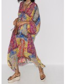 floral-print kaftan