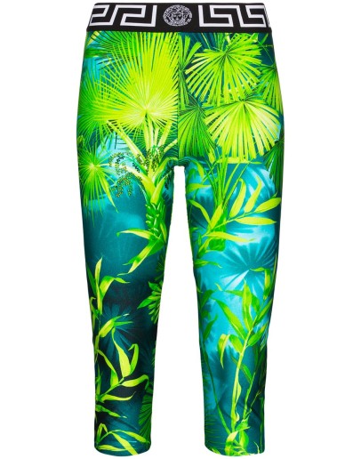 Jungle print cropped leggings