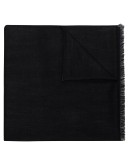 V logo-print virgin wool-blend scarf