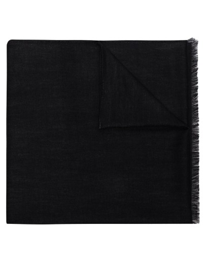 V logo-print virgin wool-blend scarf