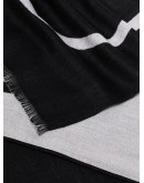 V logo-print virgin wool-blend scarf