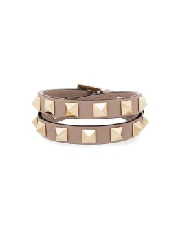Rockstud wrap leather bracelet