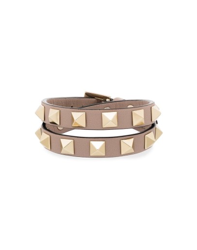 Rockstud wrap leather bracelet