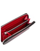 feather-print continental wallet