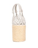 logo-patch mesh bucket bag