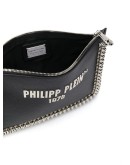 studded logo clutch
