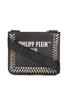 studded logo crossbody bag