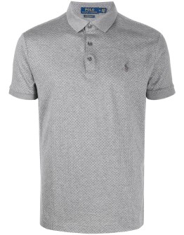spotted polo shirt