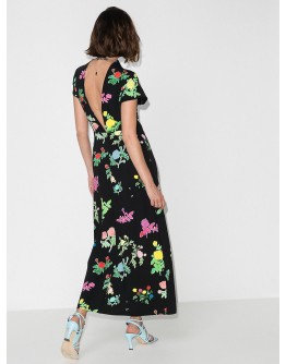 Valentine floral-print midi dress