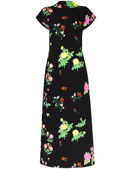 Valentine floral-print midi dress