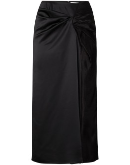 Iris ruched midi skirt