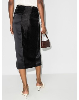 Iris ruched midi skirt