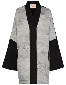 Jasemine silk wide-sleeve coat