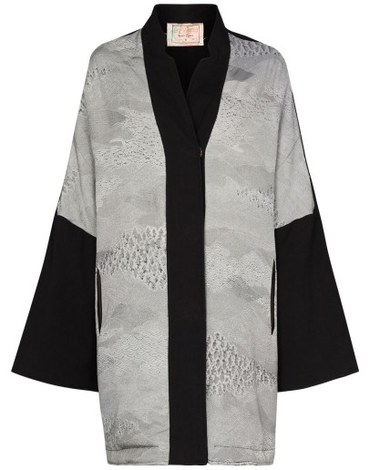 Jasemine silk wide-sleeve coat