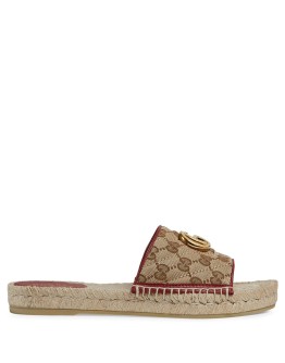 GG matelassé canvas espadrille sandal