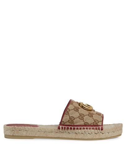 GG matelassé canvas espadrille sandal