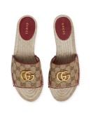 GG matelassé canvas espadrille sandal