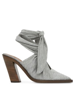 ankle tie mules