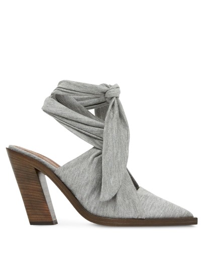 ankle tie mules