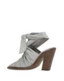 ankle tie mules