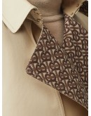 sleeveless monogram-lined trench coat