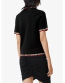 Check trim short-sleeve polo shirt