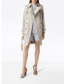Topstitched Tropical trench coat