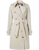 Topstitched Tropical trench coat