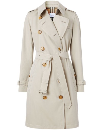 Topstitched Tropical trench coat