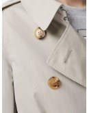 Topstitched Tropical trench coat