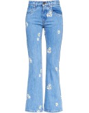 floral embroidered jeans
