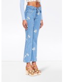 floral embroidered jeans