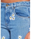 floral embroidered jeans