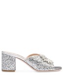 crystal-embellished mule sandals