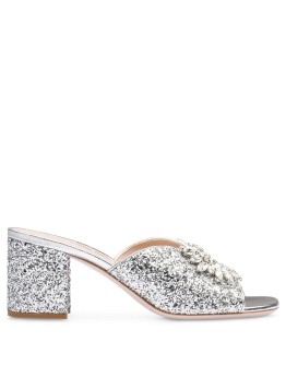 crystal-embellished mule sandals