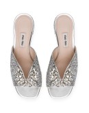 crystal-embellished mule sandals