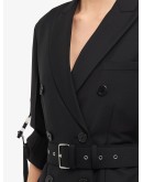 belted double-breasted blazer