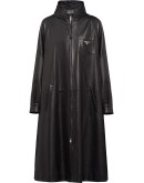 leather oversized trench coat