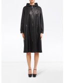 leather oversized trench coat