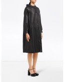 leather oversized trench coat