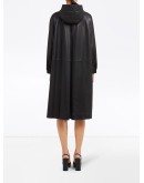 leather oversized trench coat