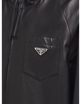 leather oversized trench coat
