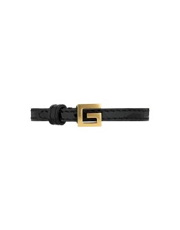 leather logo plaque bracelet