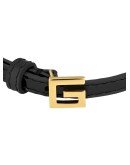 leather logo plaque bracelet