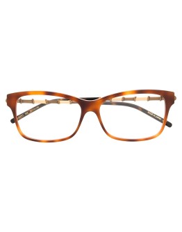 two-tone square-frame glasses
