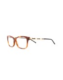 two-tone square-frame glasses