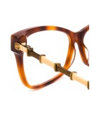 two-tone square-frame glasses