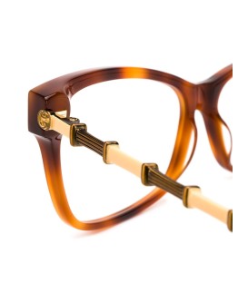 two-tone square-frame glasses