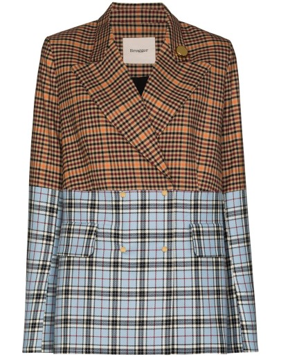 Aster two-tone check blazer